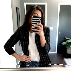 Black Striped Blazer